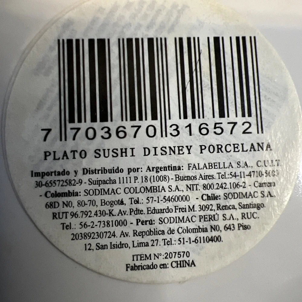 Disney Mickey Mouse Porcelain Sushi /‎ Trinket Tray
